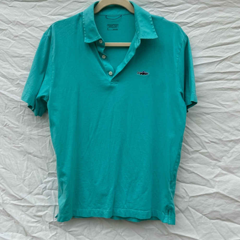 Patagonia turquoise polo Small men’s S